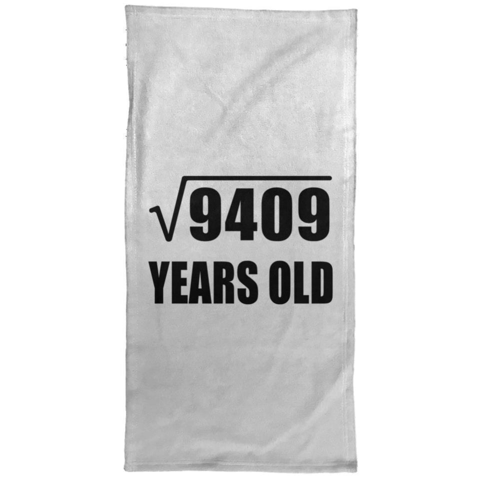 97th Birthday Square Root of 9409 Years Old - Hand Towel