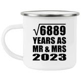 83rd Anniversary Square Root of 6889 Years As Mr & Mrs 2023 - 12oz Camping Mug
