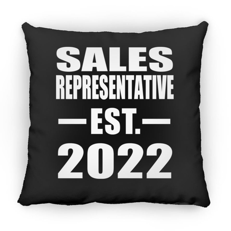 Sales Representative Established EST. 2022 - Throw Pillow Black