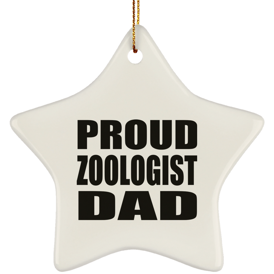 Proud Zoologist Dad - Star Ornament