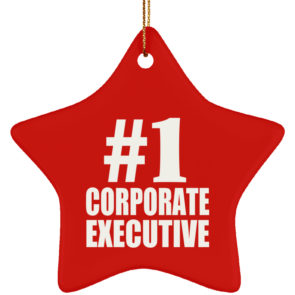 Number One #1 Corporate Executive - Star Ornament