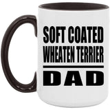 Soft Coated Wheaten Terrier Dad - 15oz Accent Mug Black