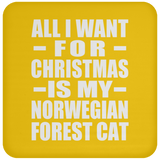 All I Want For Christmas Is My Norwegian Forest Cat - Coaster