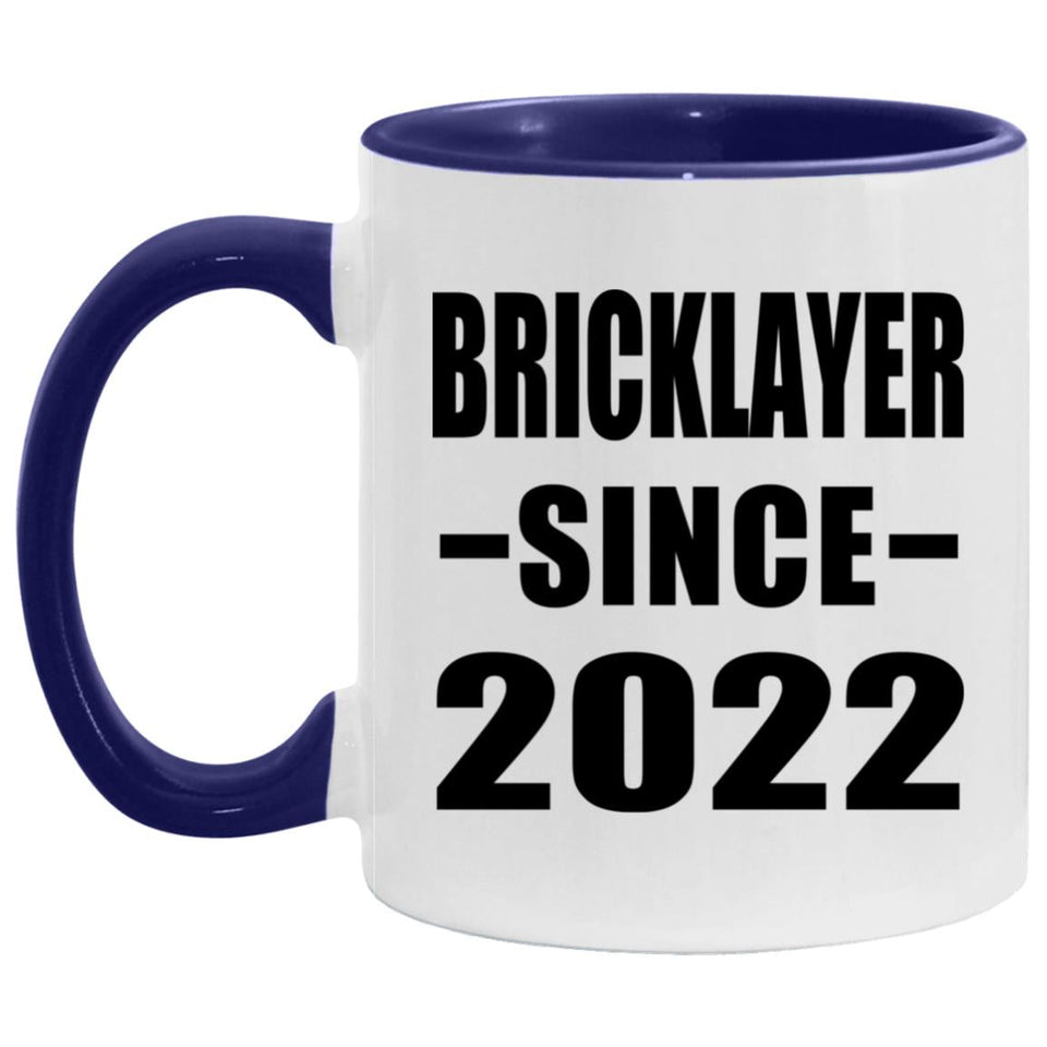 Bricklayer Since 2022 - 11oz Accent Mug Purple