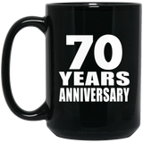 70th Anniversary 70 Years - 15 Oz Coffee Mug Black