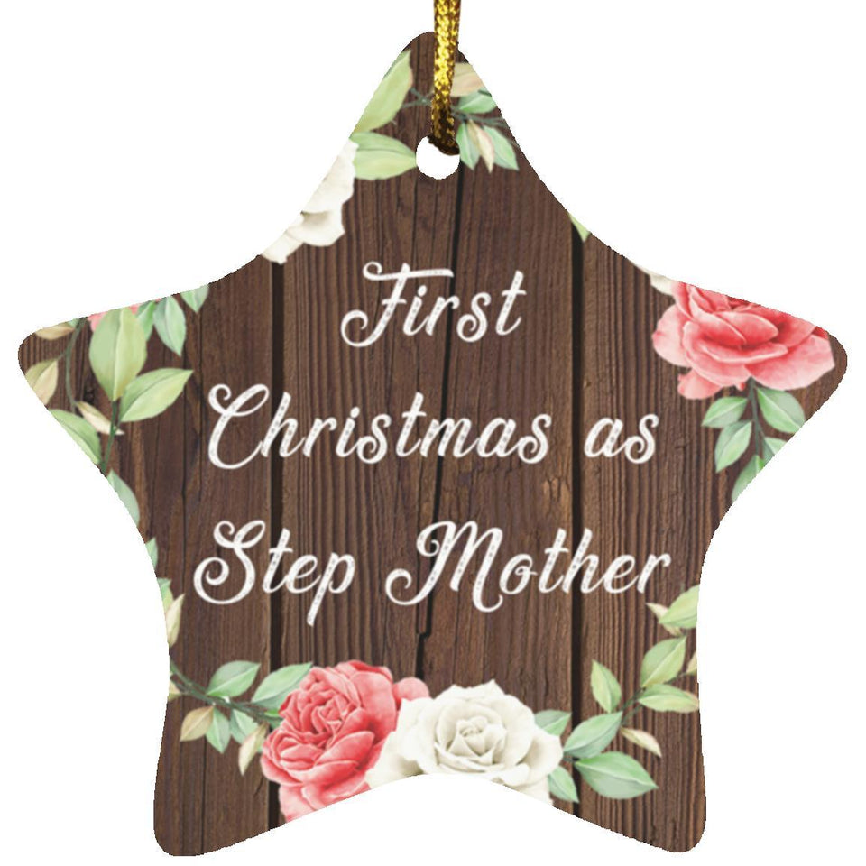 First Christmas As Step Mother - Star Ornament A