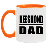 Keeshond Dad - 11oz Accent Mug Orange