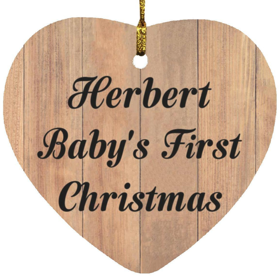 Herbert Baby's First Christmas - Heart Ornament C