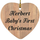 Herbert Baby's First Christmas - Heart Ornament C