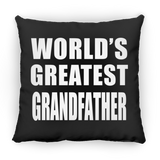 World's Greatest Grandfather - Throw Pillow Black