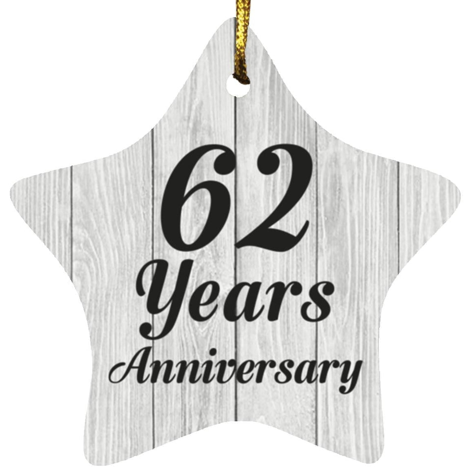 62nd Anniversary 62 Years Anniversary - Star Ornament F