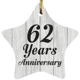 62nd Anniversary 62 Years Anniversary - Star Ornament F