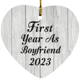 First Year As Boyfriend 2023 - Heart Ornament F