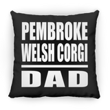Pembroke Welsh Corgi Dad - Throw Pillow Black