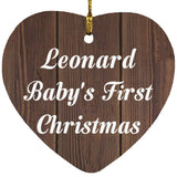Leonard Baby's First Christmas - Heart Ornament D