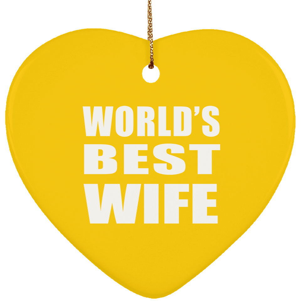 World's Best Wife - Heart Ornament