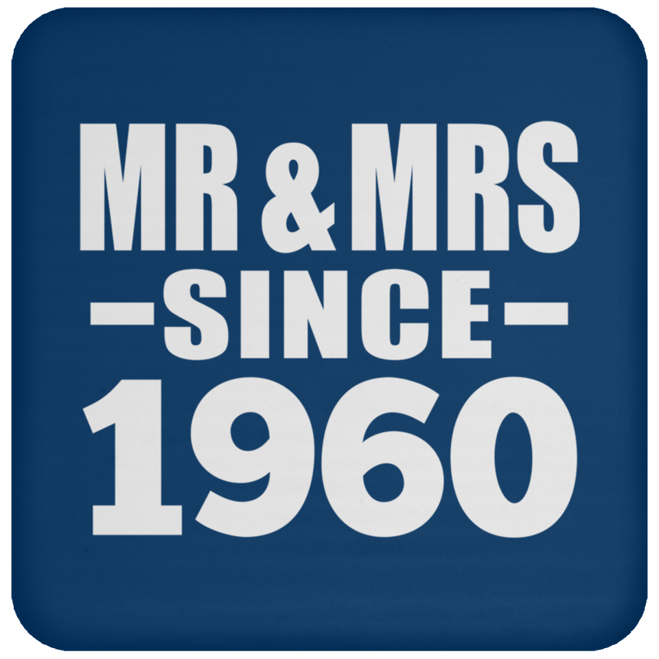 64th Anniversary Mr & Mrs Since 1960 - Drink Coaster