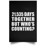 59th Anniversary 21,535 Days Together But Who's Counting - Poster Portrait