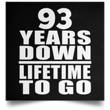 93rd Anniversary 93 Years Down Lifetime To Go - Poster Square