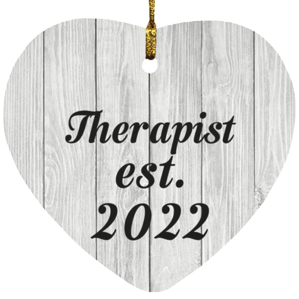 Therapist Established Est. 2022 - Heart Ornament F