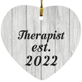 Therapist Established Est. 2022 - Heart Ornament F