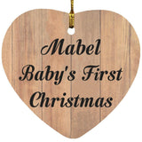 Mabel Baby's First Christmas - Heart Ornament C