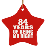 84th Anniversary 84 Years Of Being Mr Right - Star Ornament