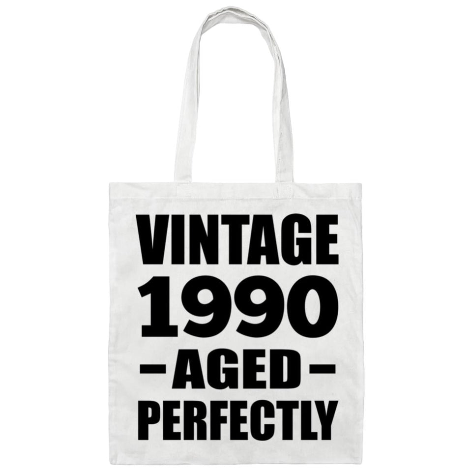 34th Birthday Vintage 1990 Aged Perfectly - Tote Bag White