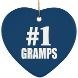 Number One #1 Gramps - Heart Ornament