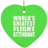 World's Greatest Flight Attendant - Heart Ornament