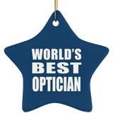 World's Best Optician - Star Ornament