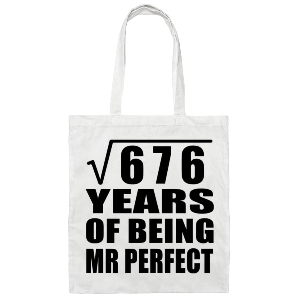 26th Anniversary Square Root of 676 Years of Mr Perfect - Tote Bag White