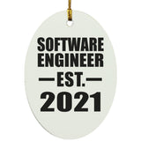 Software Engineer Established EST. 2021 - Oval Ornament