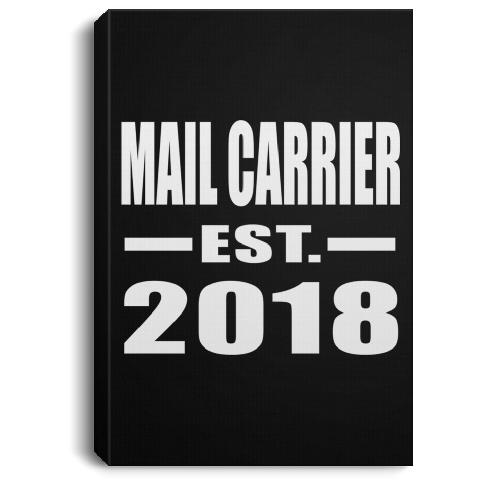 Mail Carrier Established EST. 2018 - Canvas Portrait