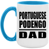 Portuguese Podengo Dad - 15oz Accent Mug Blue