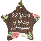 22nd Birthday 22 Years Of Being Awesome - Star Ornament A