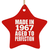 57th Birthday Made In 1967 Aged to Perfection - Star Ornament