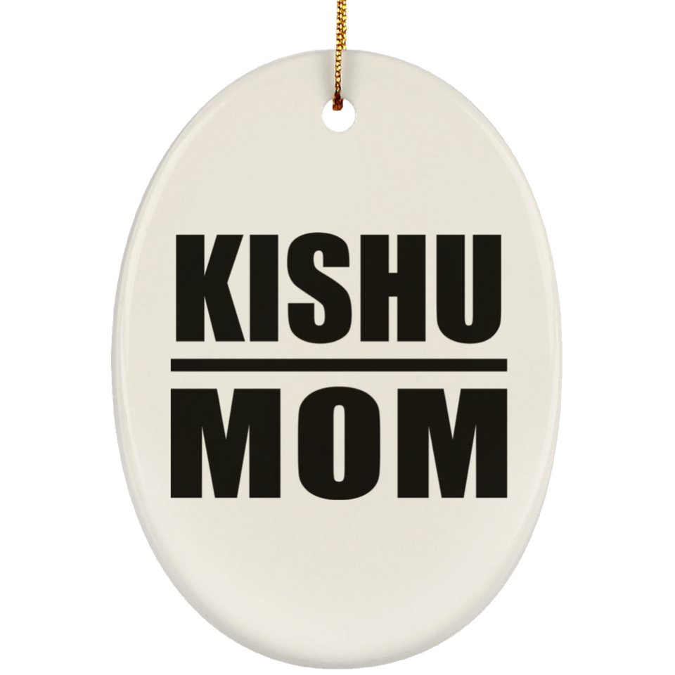 Kishu Mom - Oval Ornament