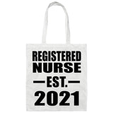 Registered Nurse Established EST. 2021 - Tote Bag White