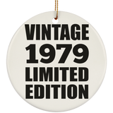 45th Birthday Vintage 1979 Limited Edition - Circle Ornament