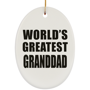 World's Greatest Granddad - Oval Ornament