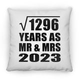 36th Anniversary Square Root of 1296 Years As Mr & Mrs 2023 - Throw Pillow