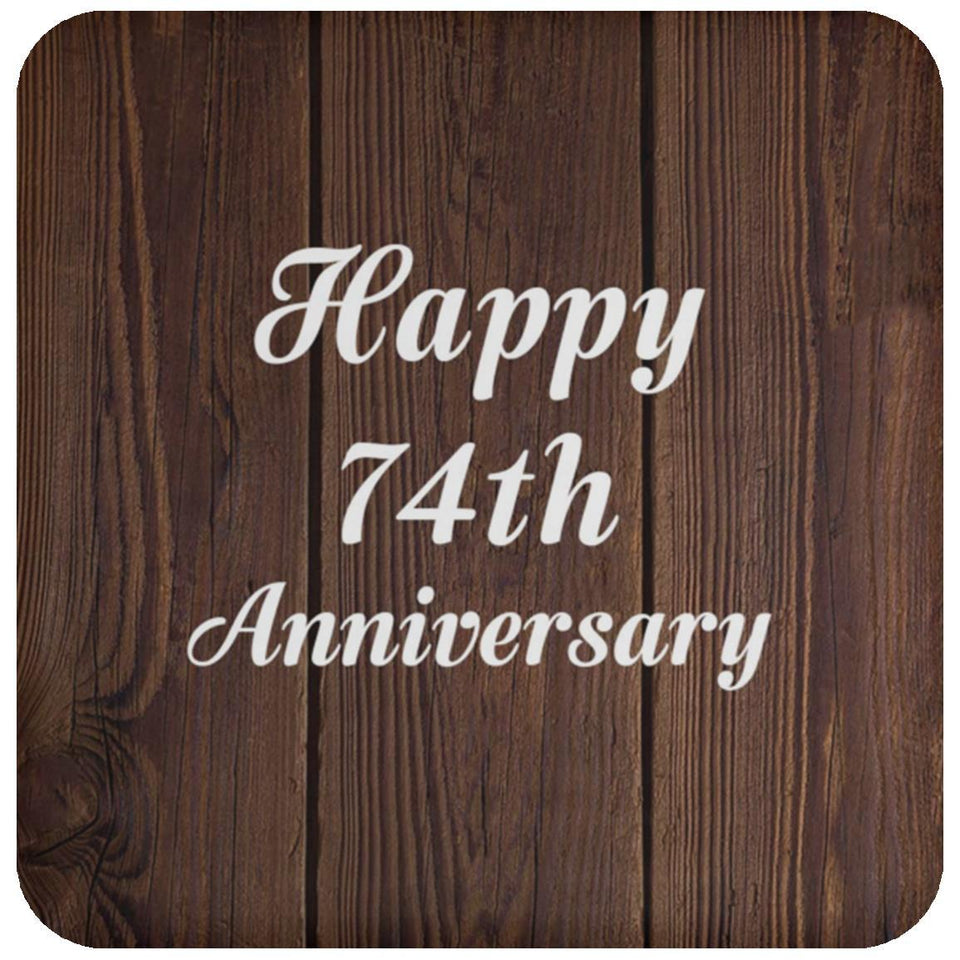 Happy 74th Anniversary - Drink Coaster D