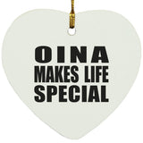 Oina Makes Life Special - Heart Ornament