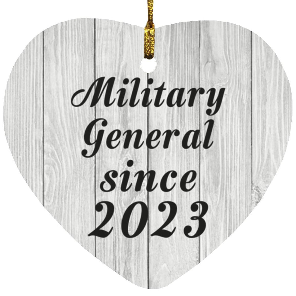 Military General Since 2023 - Heart Ornament F