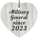 Military General Since 2023 - Heart Ornament F