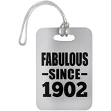 122nd Birthday Fabulous Since 1902 - Luggage Bag Tag