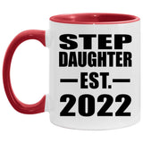 Step Daughter Established EST. 2022 - 11oz Accent Mug Red