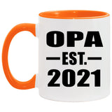 Opa Established EST. 2021 - 11oz Accent Mug Orange