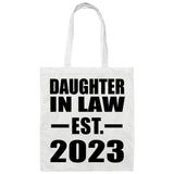 Daughter In Law Established EST. 2023 - Tote Bag White